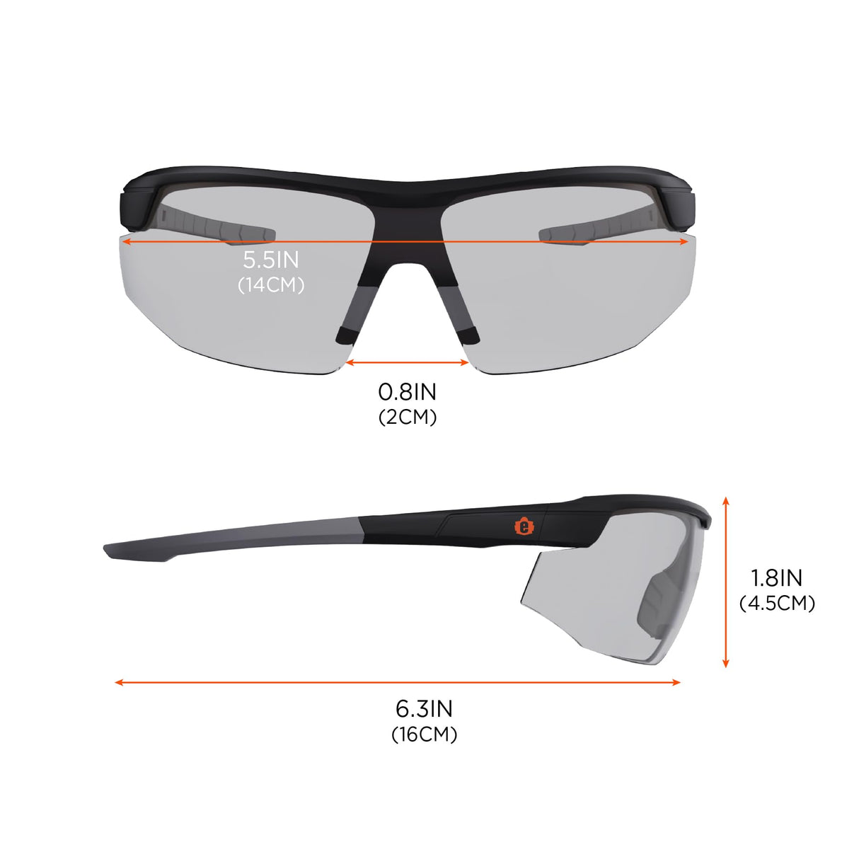 Ergodyne - 59083 Skullerz SKOLL Anti Fog Safety Glasses-Matte Black Frame, Anti-Fog Indoor/Outdoor Lens In/Outdoor Lens Ergodyne