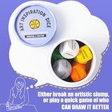 Fuumuui Professional Oil Paint Brush Set & Inspiration Art Dice, 11pcs Superior Hog Bristle Paint Brushes with Wooden Art Dice for Creative Block Fuumuui