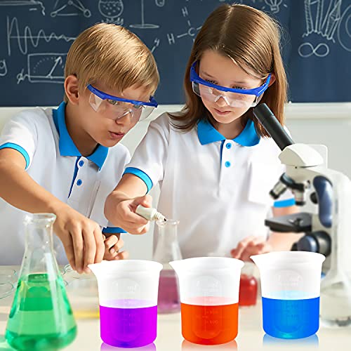 Coopay 250 ml Silicone Measuring Cups for Resin Non-Stick Mixing Cups Glue Tools, Precise Scale for for Resin DIY Craft Jewelry Making, 6 PCS Coopay