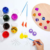 60 Pieces Unfinished Wooden Earrings Pendants Blank Teardrop and Tapered Cutout Pendants with 60 Pieces Earring Hooks and 60 Pieces Jump Rings for Hicarer