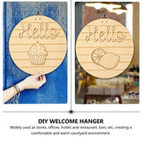 KESYOO Home Decor Interchangeable Seasonal Welcome Sign DIY Unfinished Wood Front Door Sign Farmhouse Wall Hanger Plaque Board For Festival KESYOO