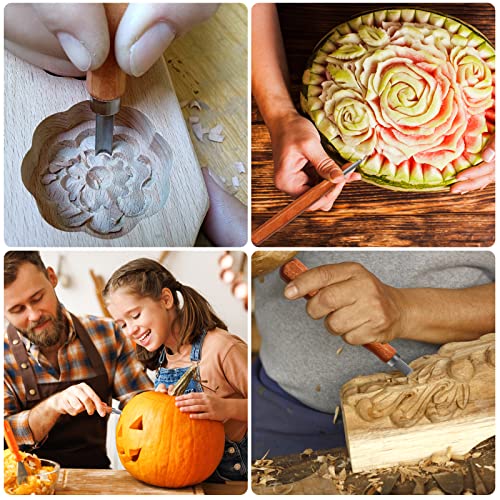 Upgrade 38 PCS Wood Carving Kit,Wood Carving Tool, Wood Carving Knife Set & Electric Polishing Machine,Including Tool Box,for Beginner and Carpenter RXSDUS