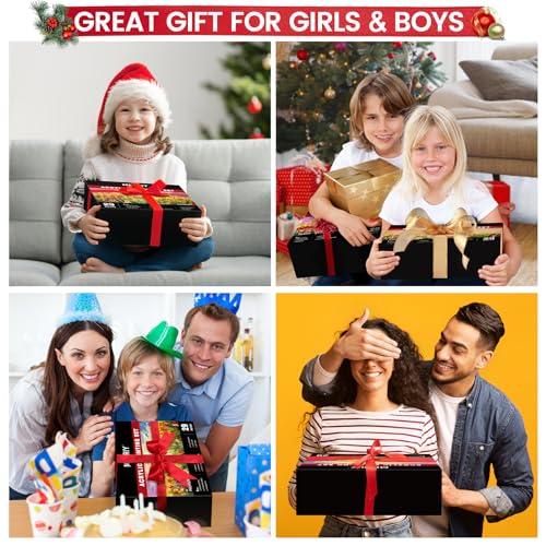 MERRIY 29-Piece Acrylic Paint Set, Painting Supplies Kit with Tabletop Sketch Box Easel, 12 Colors Acrylic Paints,10"x 12" Stretched Canvas,Premium MERRIY