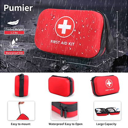 Home-Car-First-Aid-Kit-Camping-Essentials - 263pcs Waterproof Zippers is Ideal for Travel, Office, Boat, Sports, Businesses, Hiking, Emergency - WoodArtSupply