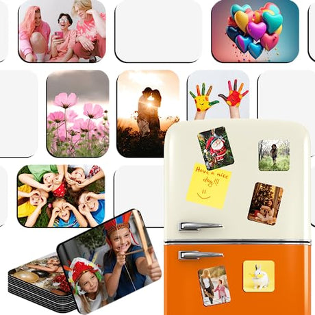 10pcs Sublimation Magnets Blanks, Enlarge 4 x 6 Inch Sublimation Refrigerator Magnet Blanks Personalized Fridge Decorative for Home Wall Decor DIY Qomork