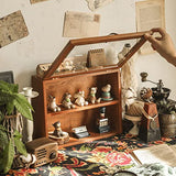 Ipetboom 1Pc Shadow Boxes Display Cases, Wood Cabinet Display Cabinet Mini Figure Display Cabinet Display Shelf for Memorabilia Photos Collectibles, Ipetboom