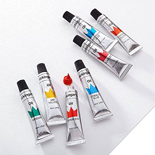 KINGART PRO Oil Paints (12 ml), Set of 24 Assorted Colors KINGART