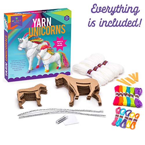 Craft-tastic – Yarn Unicorns Kit – Craft Kit Makes 2 Yarn-Wrapped Unicorns Craft-tastic