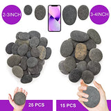 Markdang 40 Pcs Large Rocks for Painting 25pcs 2-3” & 15pcs 3-4” River Rocks for Painting Natural Flat & Smooth Rocks for Painting for Kids & Adult Markdang