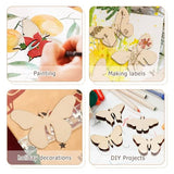 Operitacx 54 Pcs Unfinished Wooden Butterfly Wood Butterfly Shaped Cutouts Butterflies Wood Ornament Spring Wooden Craft for Painting and Spring Operitacx