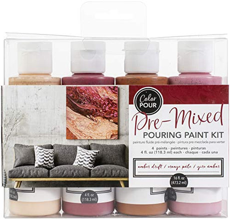 AMERICAN CRAFTS COLOR POUR PAINT KIT AMBER DRFT, Multicolor American Crafts