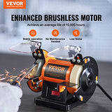 VEVOR Bench Buffer Polisher, Bench Buffer Grinder Polishing & Buffing Machine for Metal/Jewelry/Wood/Jade/Plastic/Silver DIY, with Wool/Abrasive VEVOR