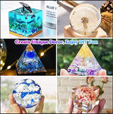 LET'S RESIN Large Resin Molds,Resin Flower Preservation Molds with Hexagon Square Large Epoxy Molds,Cube Sphere Pyramid Regular Silicone Molds for LET'S RESIN