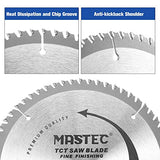 MASTEC 8 Inch 64 Tooth Circular Saw Blade Anti Kickback Tooth for Wood Cutting with 5/8-Inch Arbor MASTEC