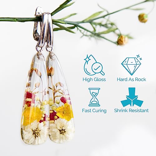 ULLFEU 400g Clear UV Resin Kit - High Gloss UV Epoxy Resin Hard Type, Fast Curing, Non Yellowing, Low Odor UV Cure Resin Ultraviolet Curing Resina UV ULLFEU