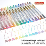 Shuttle Art Gel Ink Ball Point Pens, 15 Colors Japanese Style Pens, 0.5mm Fine Ballpoint Pens Quick Drying for Writing Journaling Home, School and Shuttle Art