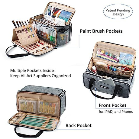 Acrylic Paint Storage, Paint Organizer and Storage, Art Supply Organizer, Art Tote Bags, Craft Paint Storage, Paint Brush Holder, Paint Tube Storage SFYBYHEART