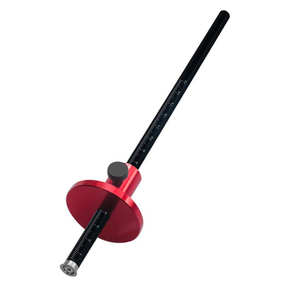 Wheel Marking Gauge, European Style Aluminum Alloy Scriber Woodworking Mortise Parallel Scribing Tool with Knurled Knob, Metric and Inch Scales