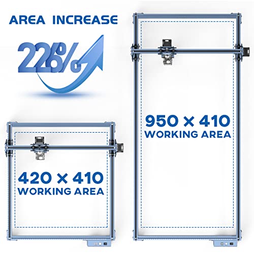 SCULPFUN S9 Large Area Expansion Kit for Extension to 410 x 950mm, Meet Larger Engraving Cutting Needs (Not for S10) - WoodArtSupply