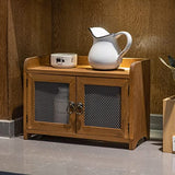 COLLECTIVE HOME - Storage Cabinet, Mini Countertop Cabinet, Wood Organizer for Kitchen Living Room Bedroom Bathroom Office with Magnetic Door, 14.5 x COLLECTIVE HOME