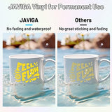 JAVIGA Holographic Silver Permanent Vinyl, 12" x 6FT Adhesive Vinyl Roll for All Cutting Machine, Cricut, Silhouette, Cameo Cutters, Home Outdoor JAVIGA