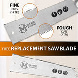 [M-SAW] Japanese Pull Saw Set [+FREE 2.BLADE] - 10" Double Sided Ryoba Japanese Saw Hand Saw - Japanese Hand Saw Ryoba Saw Flush Cut Saw - Japanese M Meisterstark