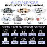 Black Paint Pen Acrylic Marker: 8 Pack 0.7mm black Paint Marker, Paint Markers for Metal, Art, Wood, Black Paper, Plastic, Ceramic, Metallic, Rock AKARUED