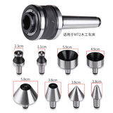 NAGU 9-Piece MT2 Wood Lathe Drive and Live Center Kit with Wooden Box（Quick Replacement） NAGU