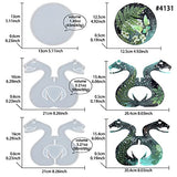 FUNSHOWCASE Witchy Altar Table Stool Epoxy Resin Casting Silicone Mold Pack of 2 Cresent Moon Crystal Snake FUNSHOWCASE