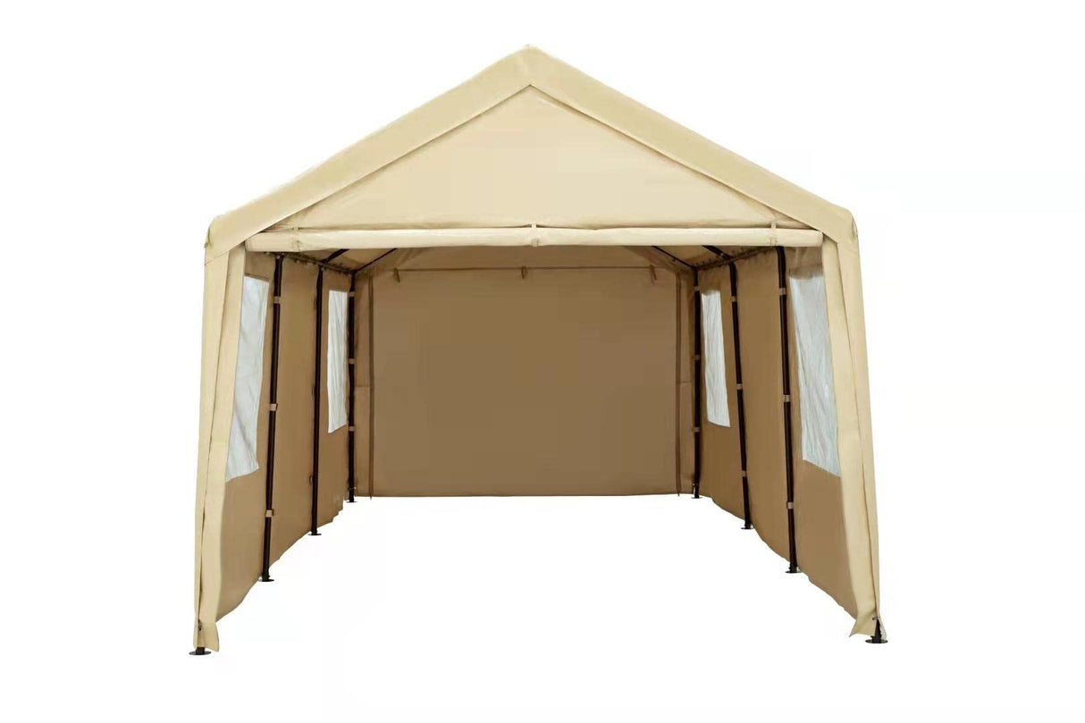 NOWENSOL Carport Canopy 10x20ft Heavy Duty with Removable Sidewalls & Doors, Portable Car Port Garage Shelter for Boat, Party, Outdoor Camping Tent, NOWENSOL