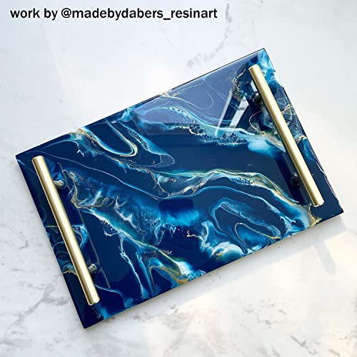 RESINWORLD Silicone Large Deep Flat Tray Mold with Handles, Rectangle for Resin Casting, ResinWorld