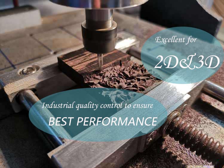 DashHound BRV20 Carbide V-Point Router Bit Wood Engraving Bit “V” 20 Deg with 1/4 Shank and 2” Overall Length 2D&3D Carving WoodArtSupply