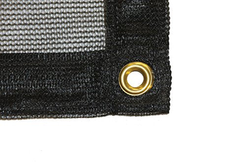 Mytee Products 12'x20' Black 70% Shade Mesh Tarp for Outdoor w/Grommets - 6 Oz Extra Durable Heavy Duty Mesh Tarps for Dump Truck, Rolloff Trucks - - WoodArtSupply