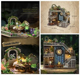 Kisoy Dollhouse Miniature with Furniture Kit, Handmade DIY House Model for Teens Adult Gift (William' s Magic House) Kisoy