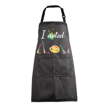MBMSO Painting Artist Apron I Arted Apron Artist Painter Gifts Funny Art Teacher Student Gifts Apron Paint Lovers Gifts (I Arted Apron-black) MBMSO