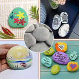 35 River Rocks for Painting, Painting Rocks Bulk for Adults, 2-3 Inches Craft Rocks, Flat Rocks for Painting, Smooth Painting Rocks for DIY Project, Simetufy