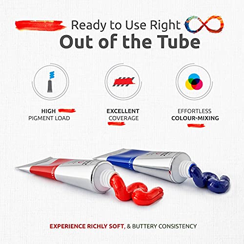 ZenART Professional Oil Paints Set - 8 x Large 50ml Tubes - Essential Palette for Artists, Eco-Friendly, Non-Toxic, and Lightfast Paint with ZenART Supplies