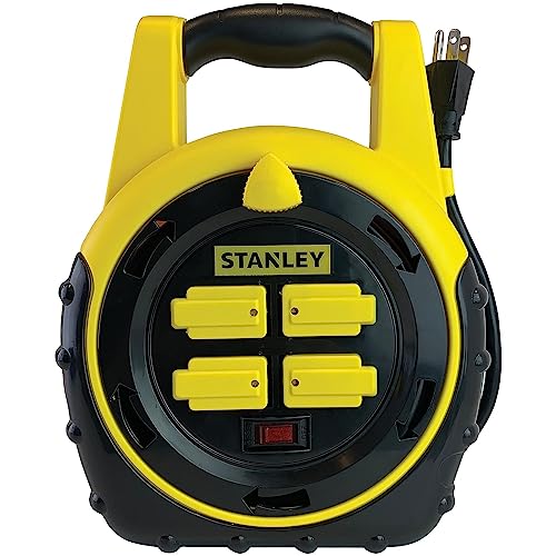 Stanley 33959 ShopMax Power Hub 20-Feet 4-Outlet Cord Reel , Yellow Stanley
