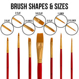 U.S. Art Supply Sip and Paint Art Party Painting Kit - 6 Easels, 12 Paint Tube Set, 12 Canvas Panels, 6 Brush Sets & 6 Aprons U.S. Art Supply