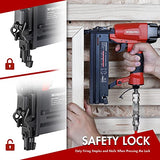 WORKPRO Pneumatic Brad Nailer, 18 GA, 2 in 1 Nail Gun and Crown Stapler, with 400pcs Nails/ 300pcs Staples, for Carpentry, DIY Project, Woodworking WORKPRO