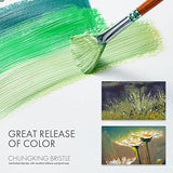 ARTIFY Oil Paint Brushes Set, 15Pcs Professional Natural Chungking Bristle Acrylic Paint Set, Perfect for Oil and Acrylic Painting, Long and Heavy ARTIFY art supplies