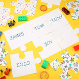 Junkin 100 Pcs Large Blank Puzzle Puzzle Pieces Cutouts DIY Make Your Own Puzzle Kit Paper Puzzle Kit for Classroom Decor Bulletin Board School DIY Junkin