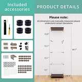 FLYMUHJIA Curio Cabinet Glass Display Case for Collectibles with Door, 4 Display Shelves Showcase, 64.2”Hx16.9''Lx 14.6''W Black FLYMUHJIA