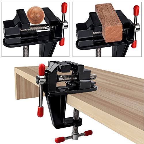 Yakamoz Mini Vise Clamp Small Bench Vice Clamp on Table Vise Drill Press Vice for Wood Craft Carving Jewelry Making DIY Clip on Tool YAKAMOZ