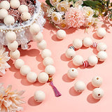 PH PandaHall Wooden Beads, 50Pcs 30mm(1.2 Inch) Natural Unfinished Wood Spacer Beads Round Wooden Ball Loose Beads for Crafts DIY Jewelry Garland PH PandaHall