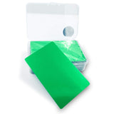 Ebamaz 50PCS Thick 0.45mm Aluminum Metal Business Cards Blanks 3.4 X2.13 inch for Customer Laser Engraving (Green, Blank) ebamaz