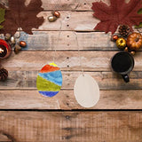 PartyKindom 20pcs Wood Easter Egg Wood Craft Ornaments Unfinished Wood Cutout Easter Eggs for Kids Egg Wood DIY Crafts Cutouts Eggs Shape Wood PartyKindom