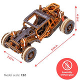 WOODEN.CITY Car Puzzle Model Dune Buggy for Adults - Model Car Kits 3D Wooden Puzzles for Adults - Car Model Kit 3D Puzzle - Model Cars to Build for WOODEN.CITY