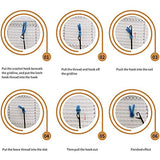 MeetBSelf Latch Hook Rug Kits Crocheting Carpet Rug Cats Acrylic Yarn Pre-Printed Canvas Cushion Mat Crochet Tapestry Sofa Decor MeetBSelf