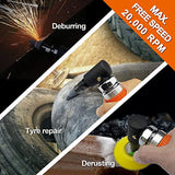 MOMODA 1/4" Mini Air Die Grinder Kit Right Angle 90 Degree Pneumatic Sander 20,000RPM High-power Model with 1/4"(6MM) and 1/8"(3MM) Collets for MOMODA